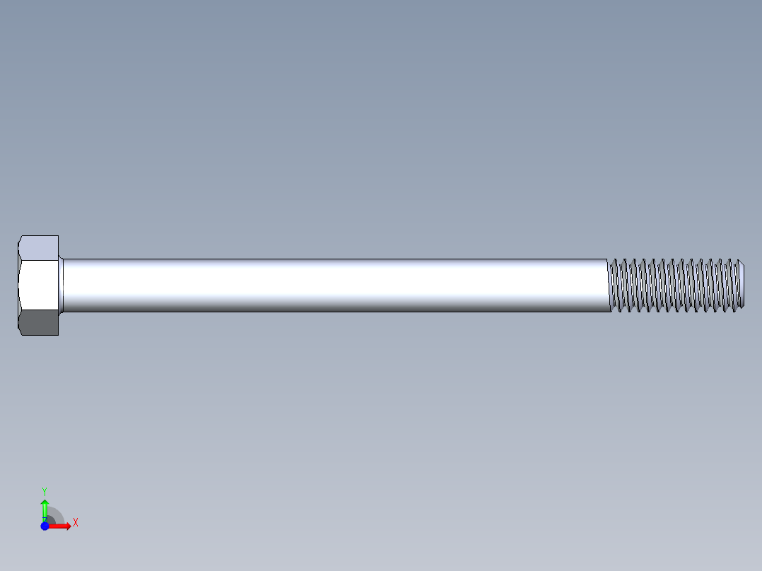 UNC 六角螺栓-Hex Bolt 0.3125-18 x 4前视图