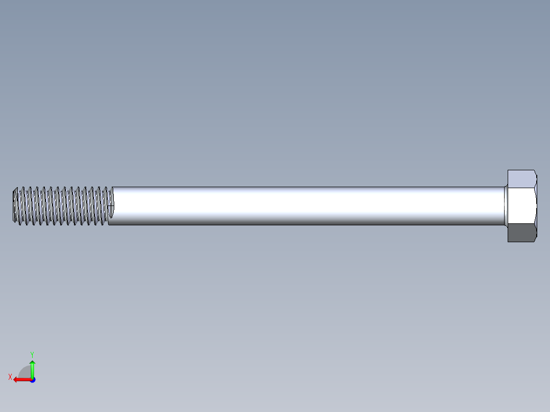 UNC 六角螺栓-Hex Bolt 0.3125-18 x 4后视图