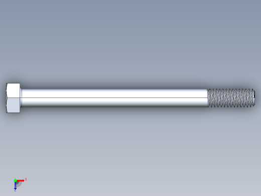 UNC 六角螺栓-Hex Bolt 0.3125-18 x 4俯视缩略图