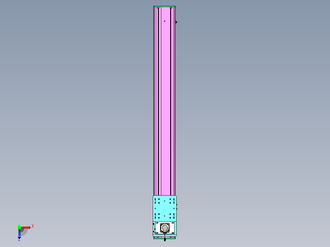东锦齿条传动DH210G-L167-S1750-BU-减速机+P750W俯视图