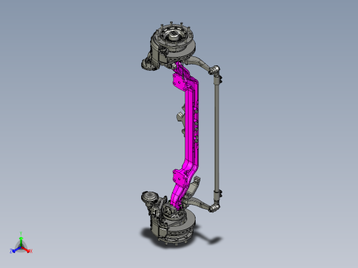 10米客车汽车前桥三维Step