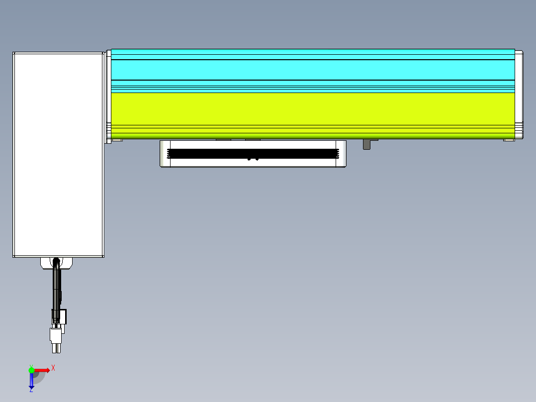 威洛博VBC同步带传动一无尘环境VBC17-L45-S100-BRU-ZP75-C3俯视图