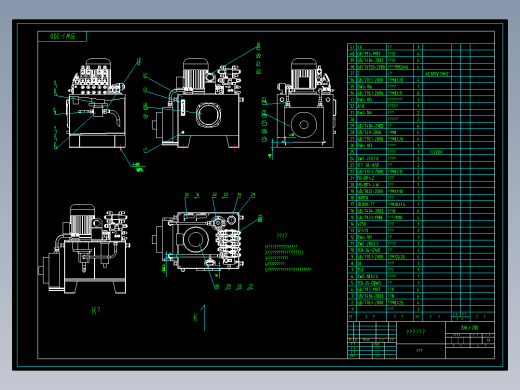 JX520-液压波纹机液压系统设计cad图纸