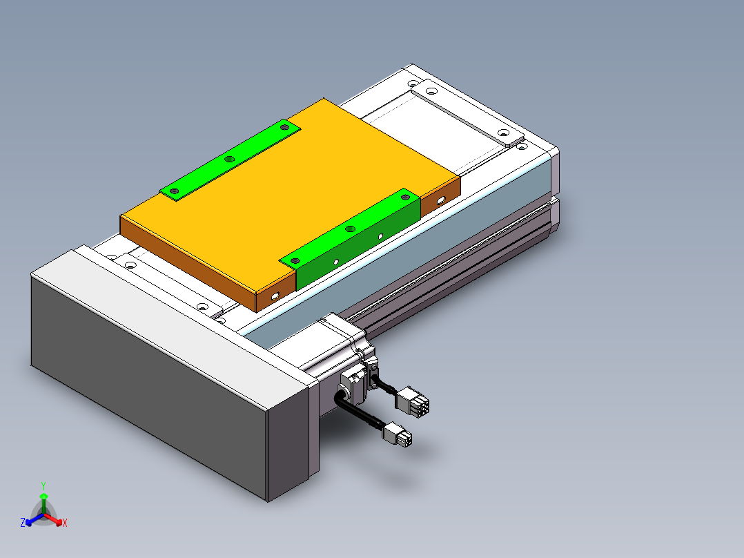 MCH丝杆全封闭MCH17-BL-400W正等轴测图