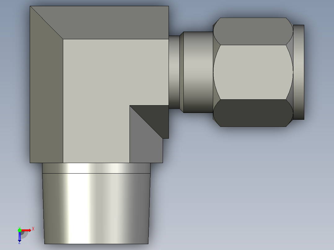 卡套式工业通用硬管接头8-12_cbu-s俯视图