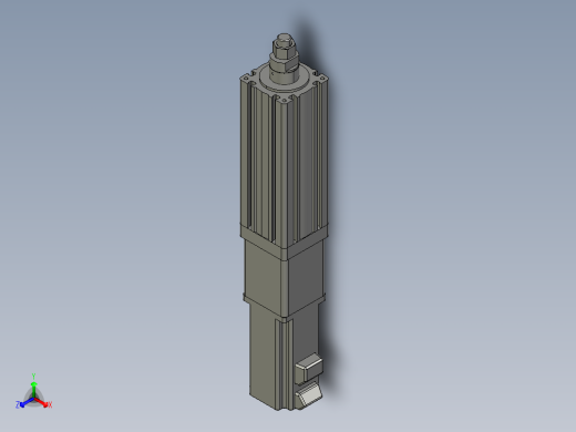 12VZ电动缸-VZ6-S50-BC正等轴测缩略图