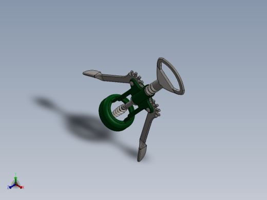 螺旋开瓶器3正等轴测缩略图