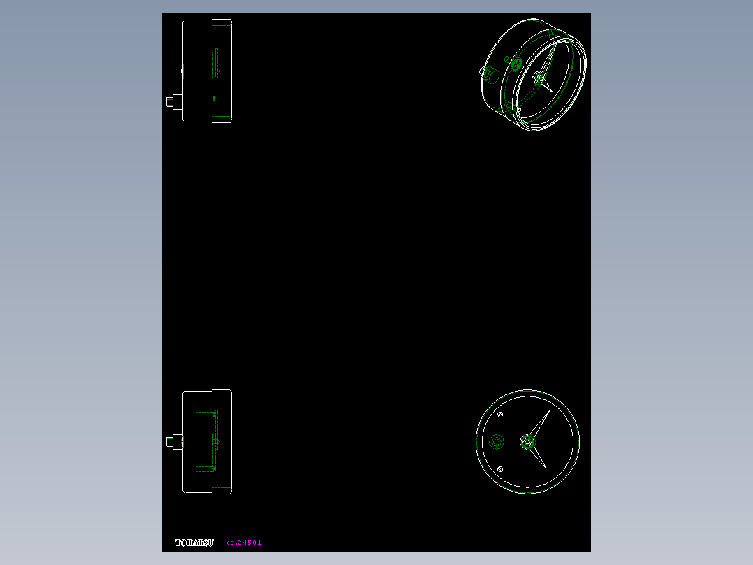 水平指示器PA01,PA02-2D多系列多零件图纸模型