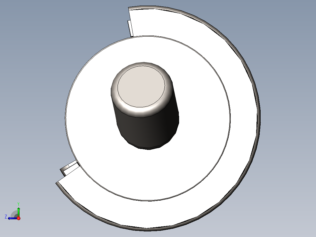 喷气发动机燃气轮机238---模型格式为 sw右视图