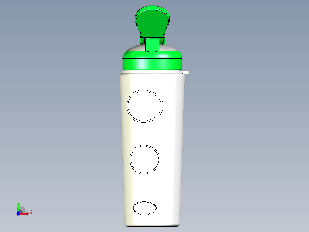 运动水杯三维模型前视图