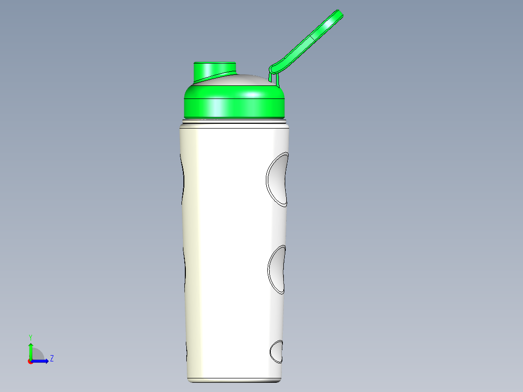 运动水杯三维模型左视图