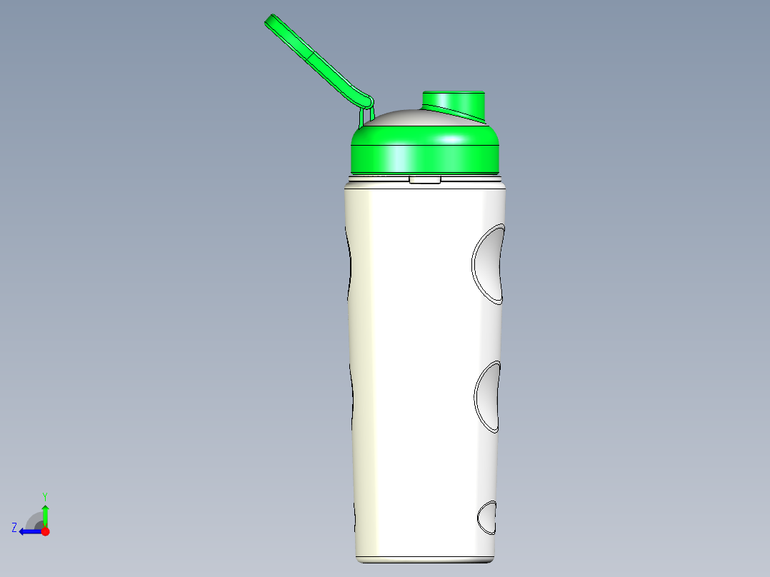 运动水杯三维模型右视图