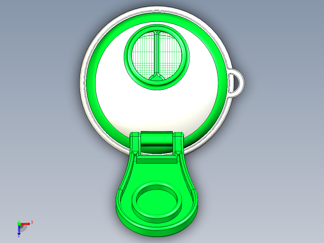 运动水杯三维模型俯视图