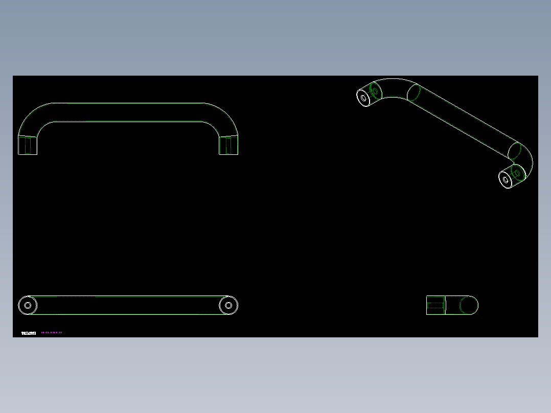 取手(不銹鋼)ER(A)-2D多系列多零件图纸模型
