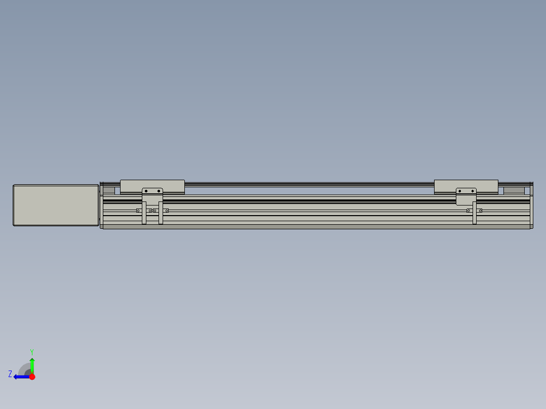 直线模组WG-LHB12-S500-BR设计图纸右视图