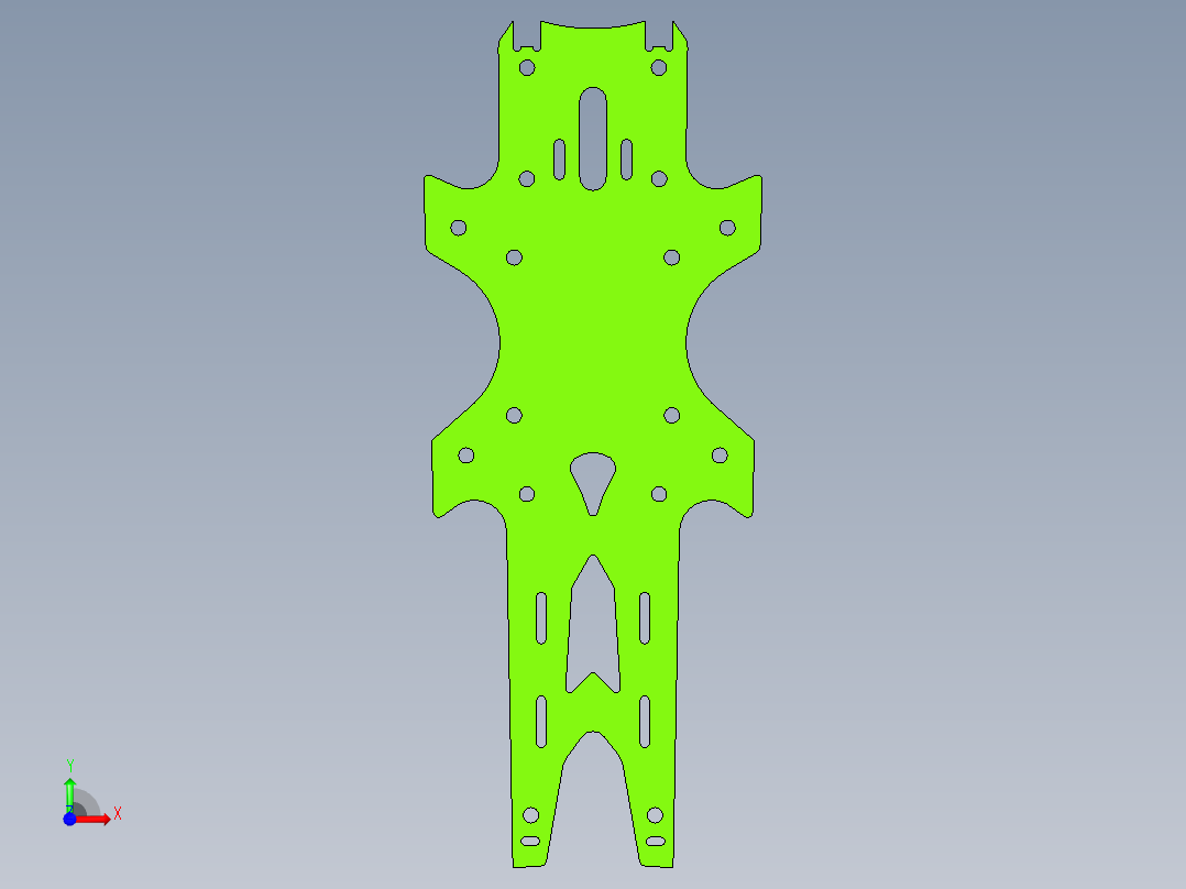 FPV racer NEXT5 自由式四轴飞行器框架前视图