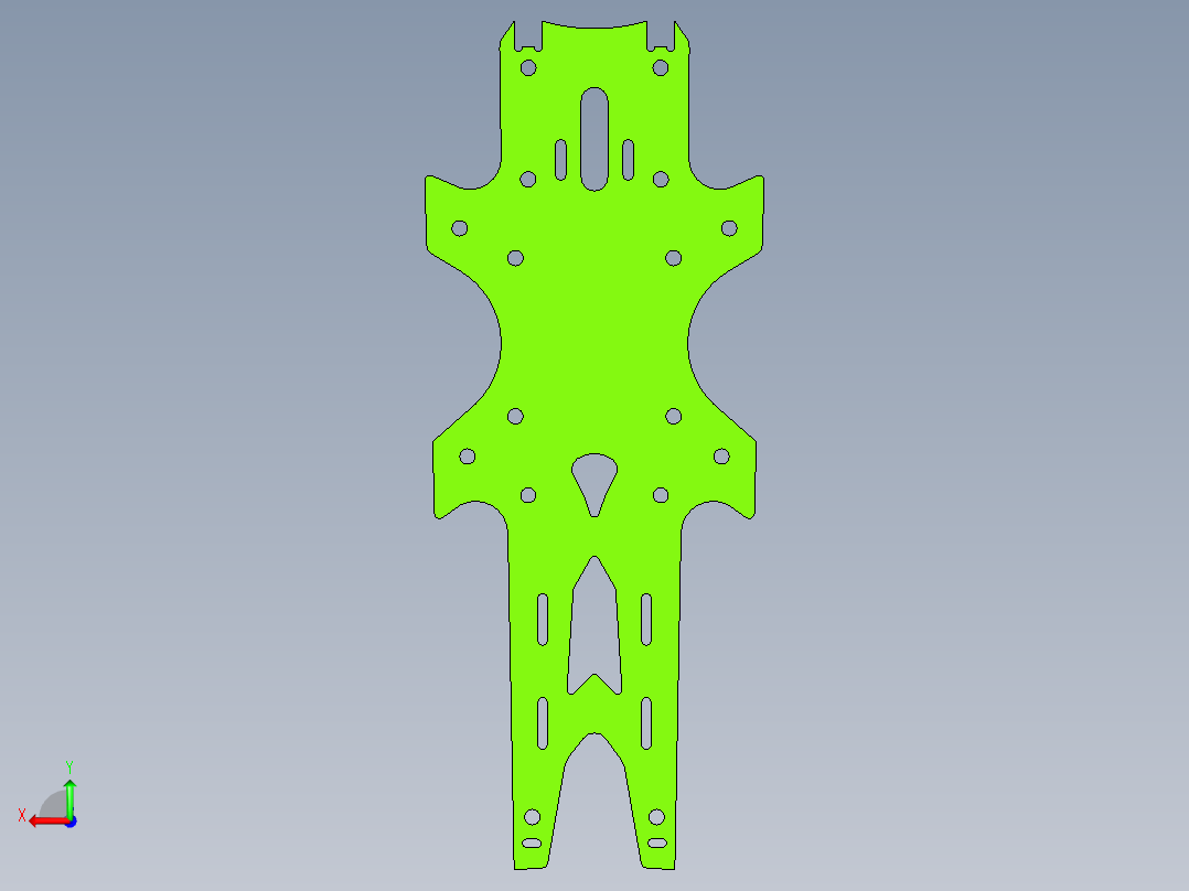 FPV racer NEXT5 自由式四轴飞行器框架后视图