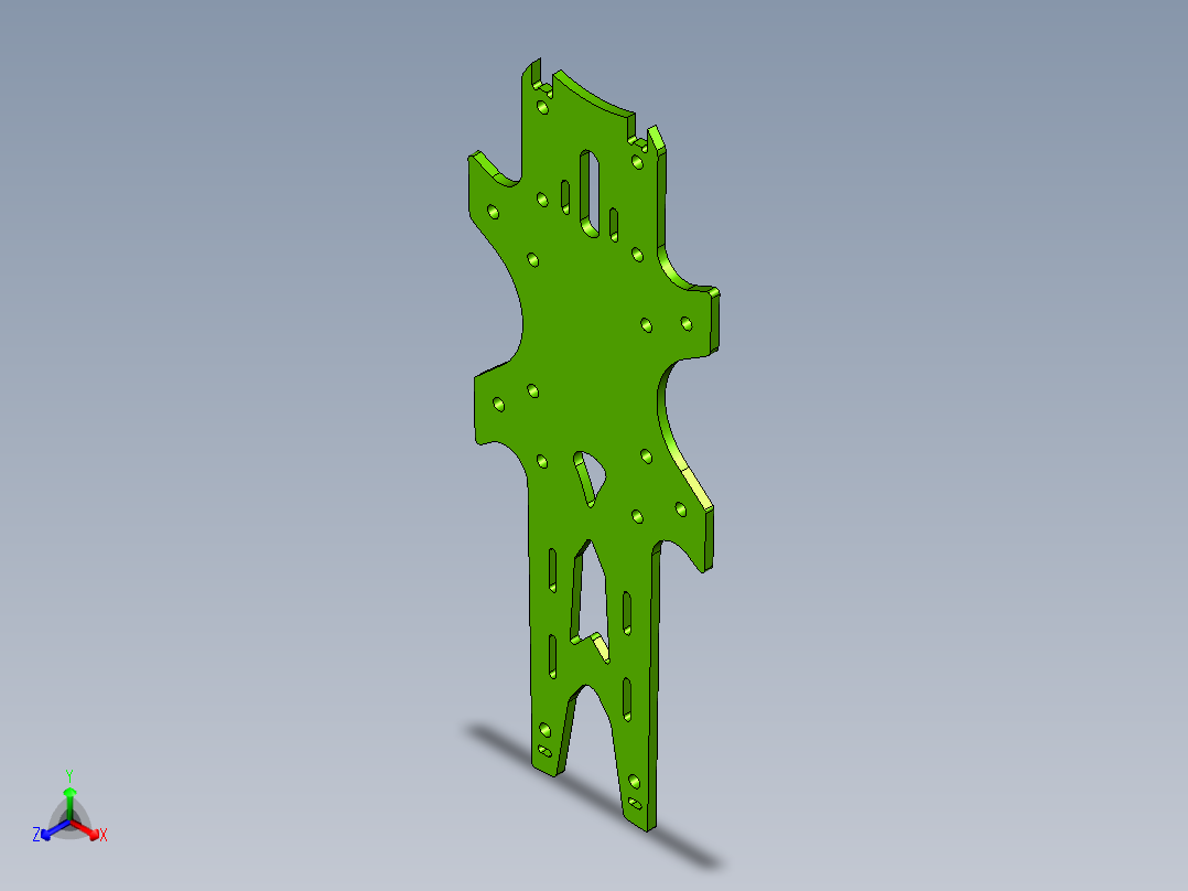 FPV racer NEXT5 自由式四轴飞行器框架正等轴测图