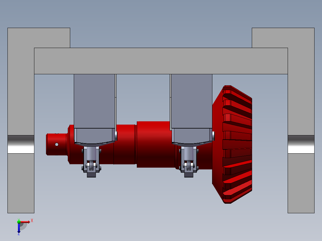 汽车主动锥齿轮气动夹具设计【柔性夹具】【含三维图】俯视图