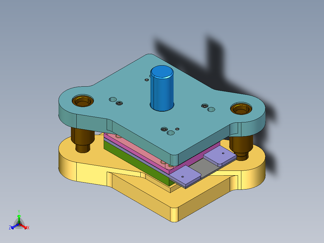 搭扣级进模（CAD图+Proe三维）