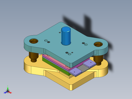搭扣级进模（CAD图+Proe三维）