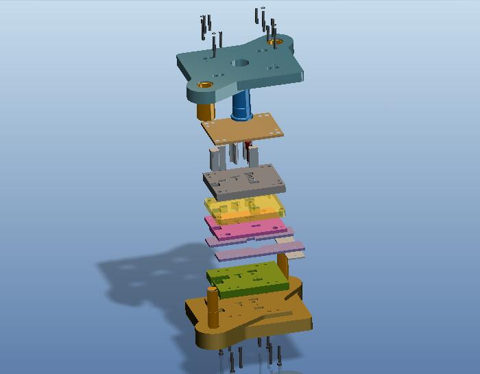 搭扣级进模（CAD图+Proe三维）