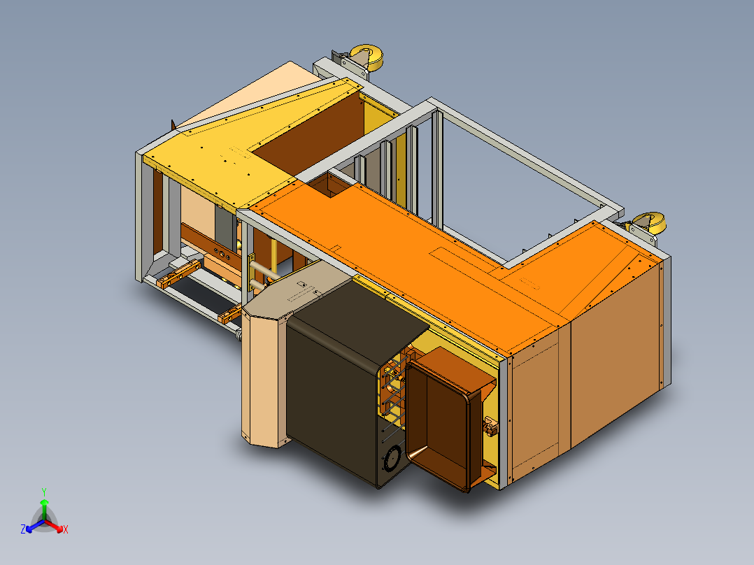 隔膜真空计正等轴测图