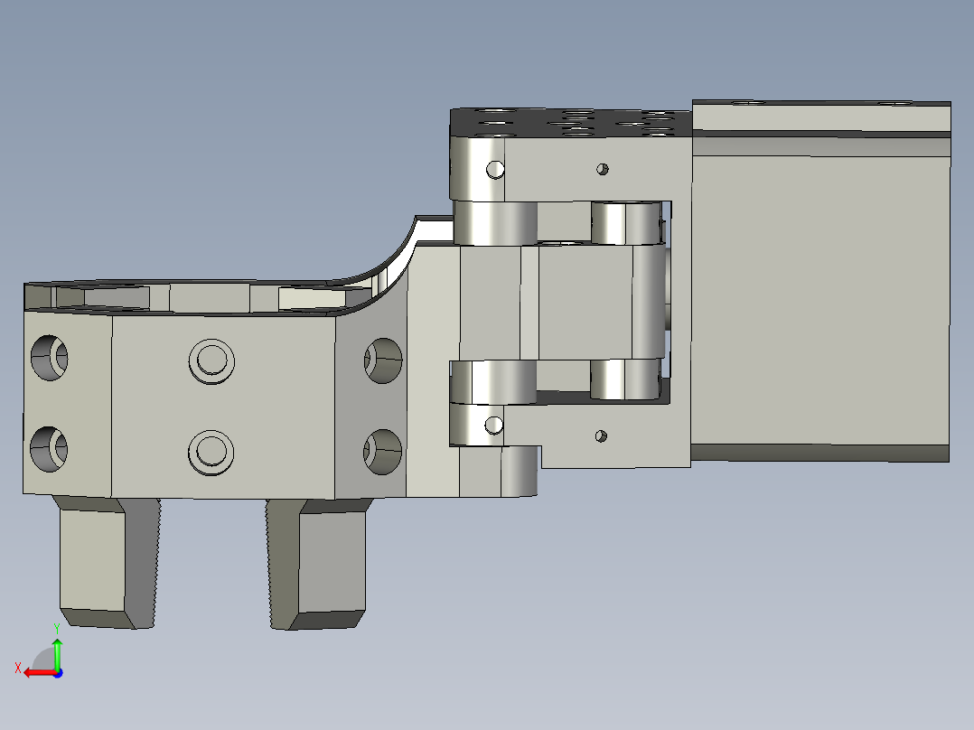 气爪装配体后视图