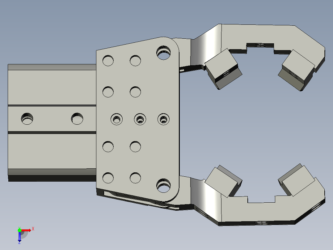 气爪装配体俯视图