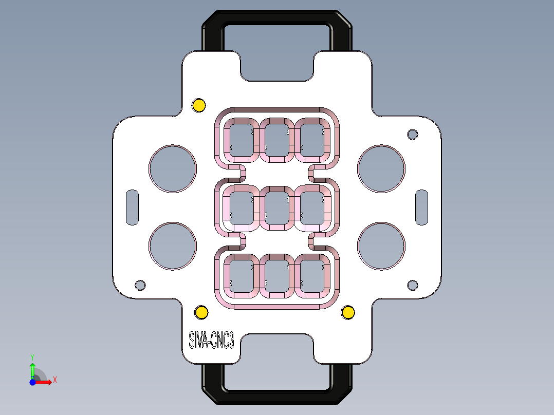siva-aim笔记本CNC工装夹具三维模型-CNC3-GaiBan-1111前视图