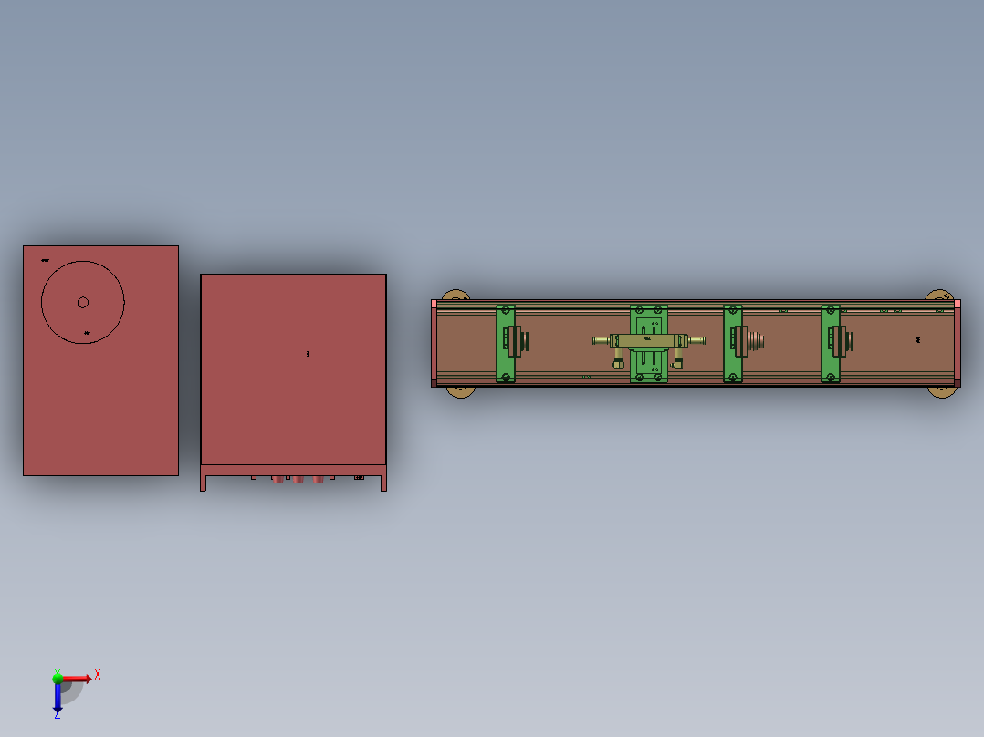 激光器模型俯视图