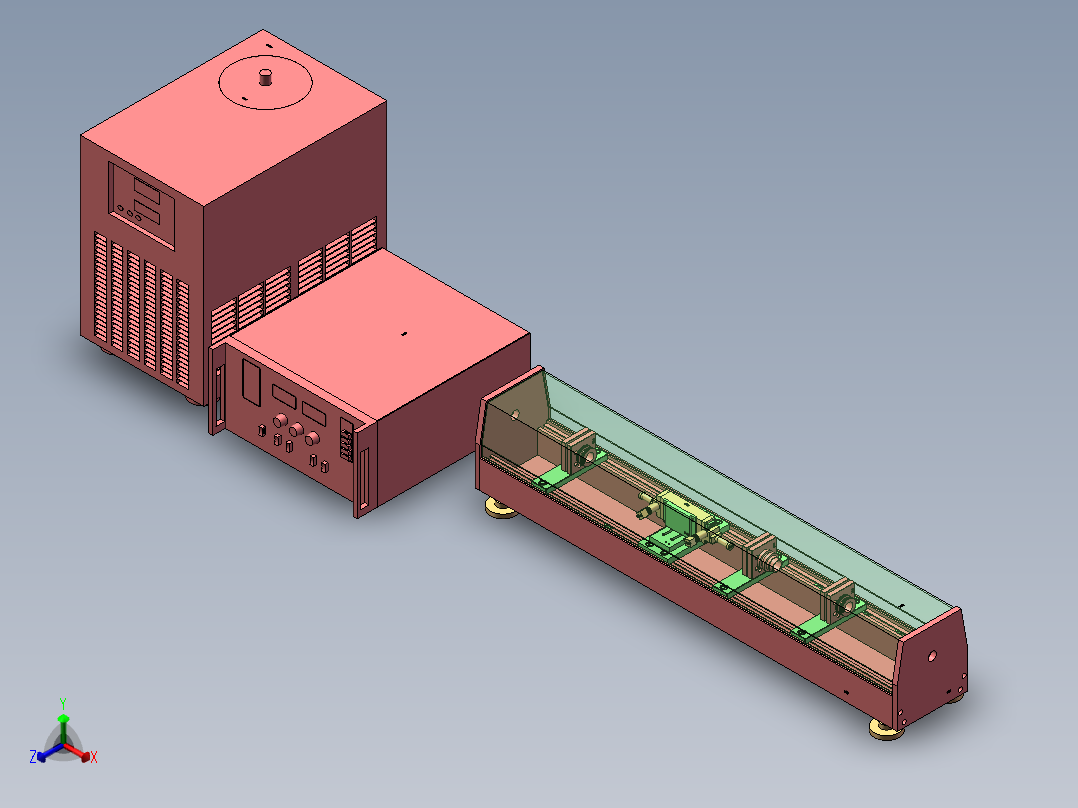 激光器模型正等轴测图