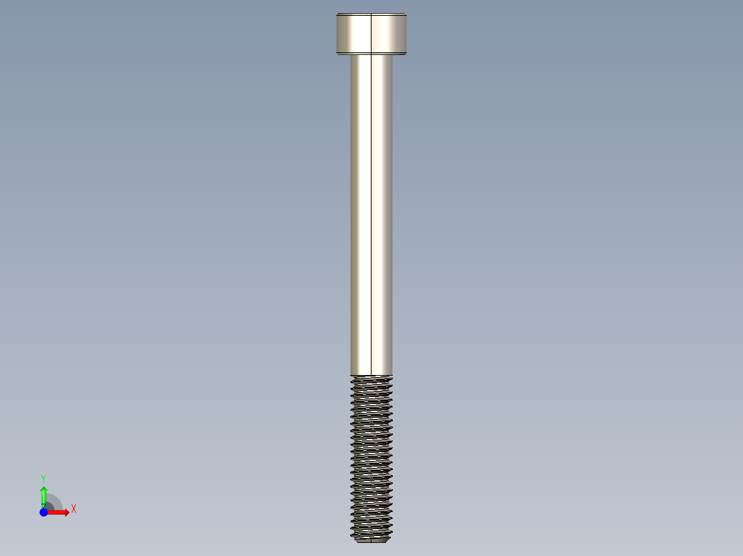 Screw_DIN_912_M6x70_A2.STEP公制内六角螺钉前视图