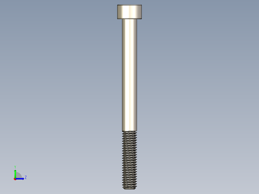 Screw_DIN_912_M6x70_A2.STEP公制内六角螺钉左视图