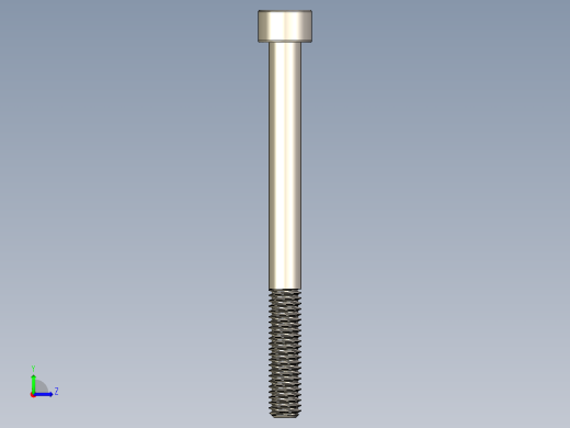 Screw_DIN_912_M6x70_A2.STEP公制内六角螺钉左视缩略图