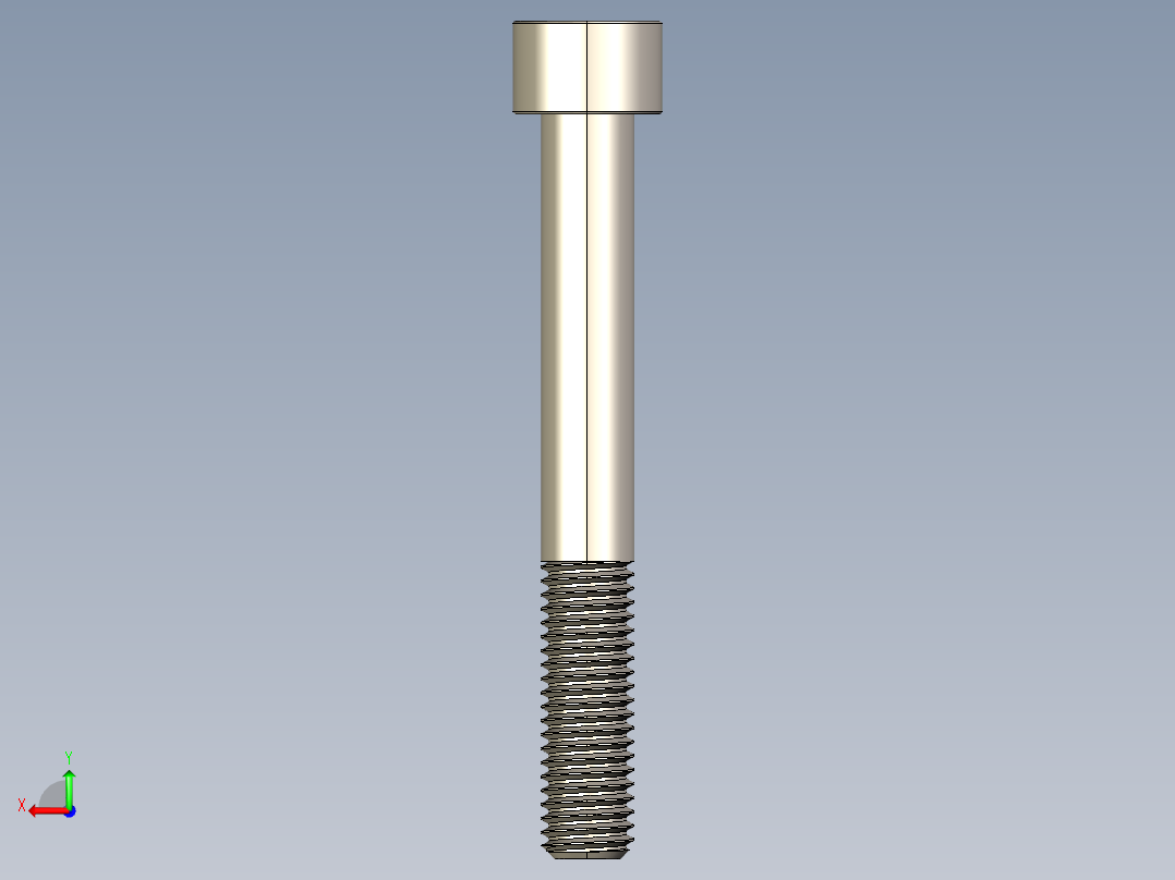 Screw_DIN_912_M10x80_A2.STEP公制内六角螺钉后视图