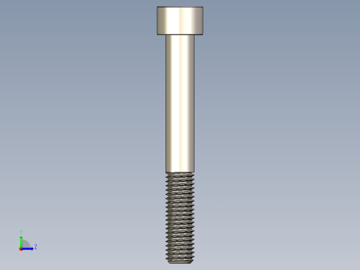 Screw_DIN_912_M10x80_A2.STEP公制内六角螺钉左视缩略图