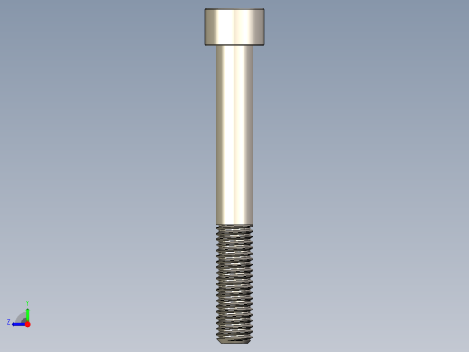 Screw_DIN_912_M10x80_A2.STEP公制内六角螺钉右视缩略图