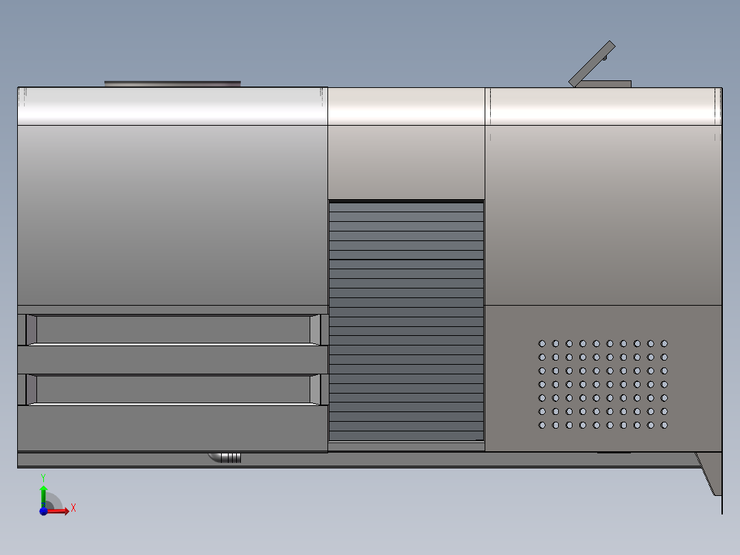 电控柜、路面养护车箱体前视图