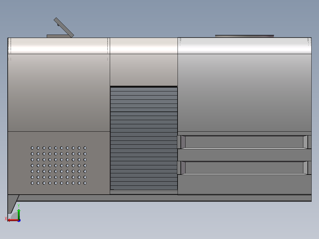 电控柜、路面养护车箱体后视图