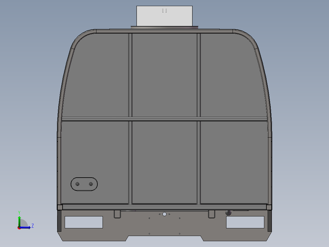 电控柜、路面养护车箱体左视图