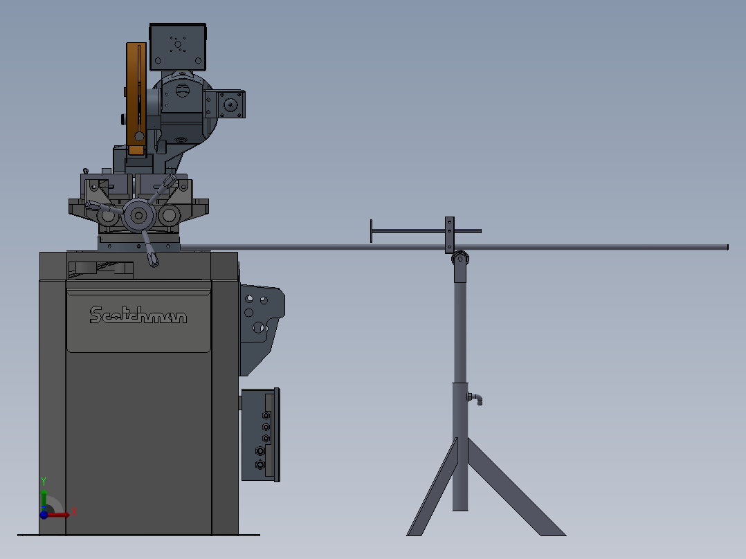 钢管切割机设计模型前视图
