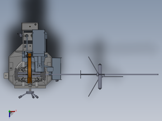 钢管切割机设计模型俯视缩略图