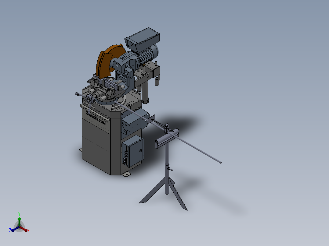 钢管切割机设计模型正等轴测图