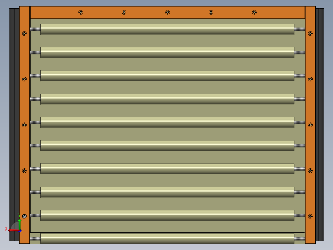 AB型非动力滚筒背负式AGV后视图