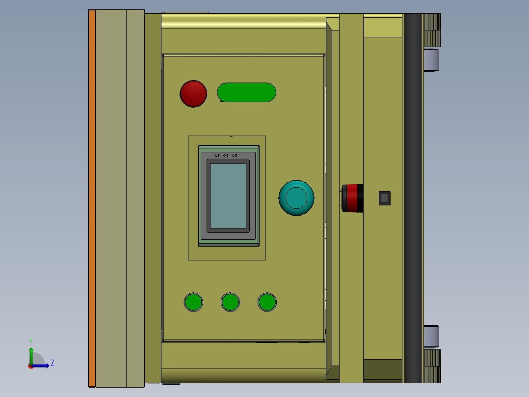 AB型非动力滚筒背负式AGV左视图