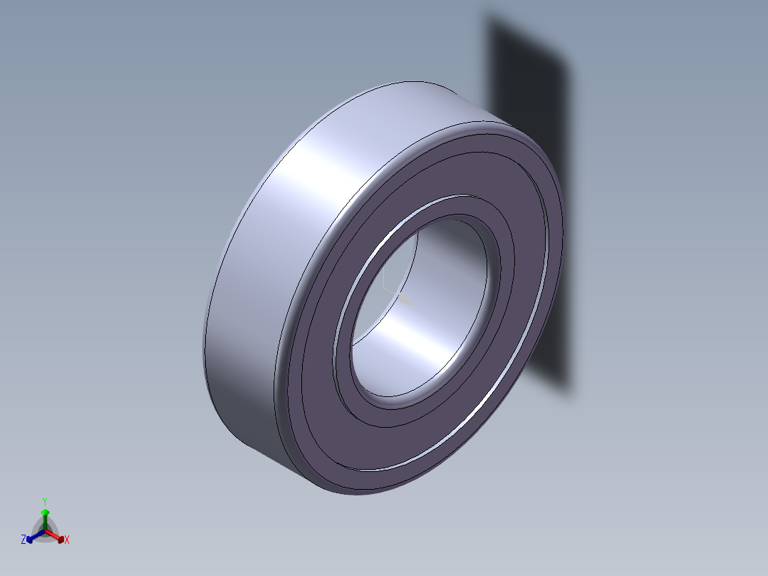 深沟球轴承6004-2Z正等轴测图