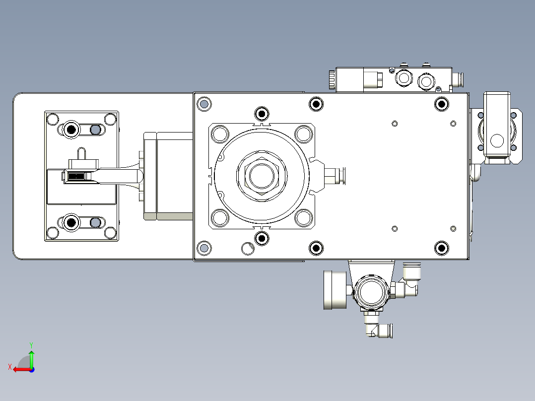超声波焊接高精密机头后视图