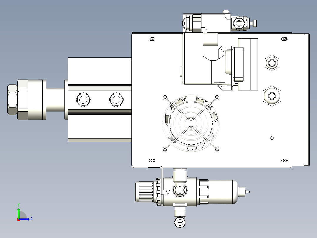 超声波焊接高精密机头左视图