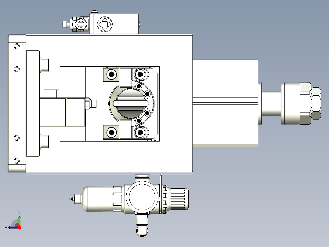 超声波焊接高精密机头右视图